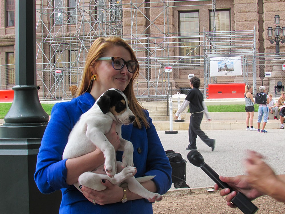 HASS 2024 Policy Platform and Agenda Katie Jarl holding a puppy min - Human Animal Support Services (HASS) Announces 2024 Policy Platform &amp; Agenda