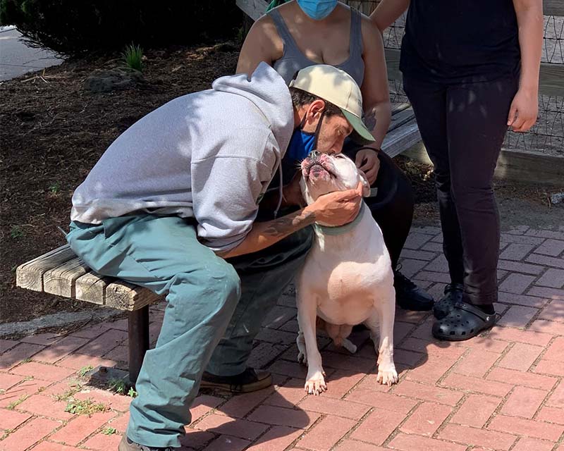 man kissing dog web - Social Posts About Communities Helping People and Pets You Don’t Want to Miss